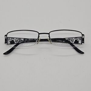 Kenzo black rectangular floral half-rim eyeglasses FOR FRAMES ONLY 52 17 135